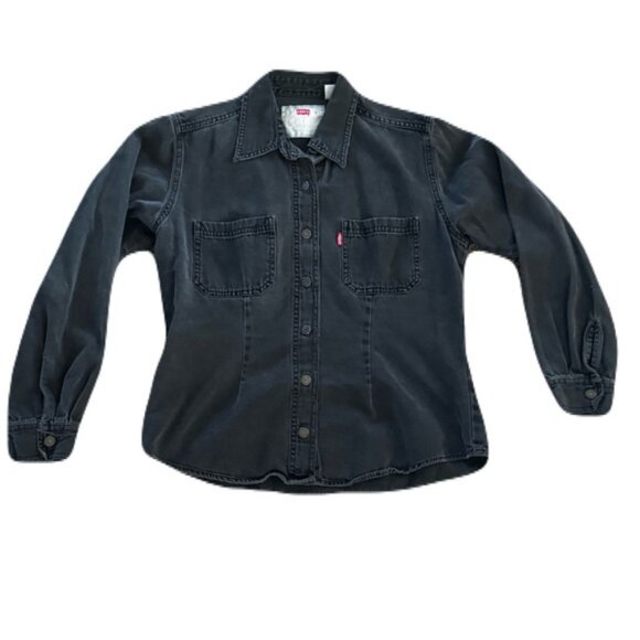 Levi's Black Button Down Shirt for Women - Picture 1 of 7